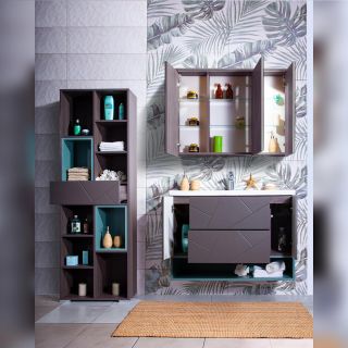 Пенал Бриклаер Кристалл 4627125414763 60 см ясень анкор темный